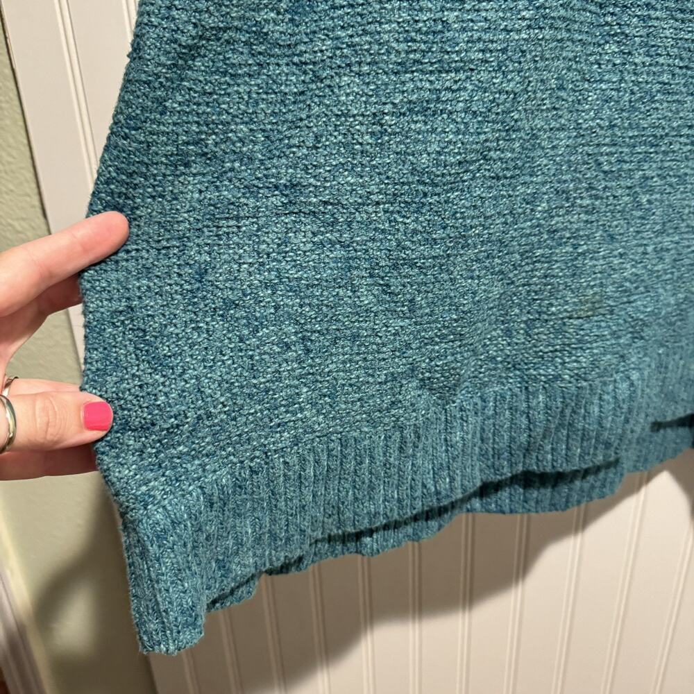 J Jill Teal Blue Sweater Tunic Cotton Blend Plus Size 4X - Picture 2 of 5